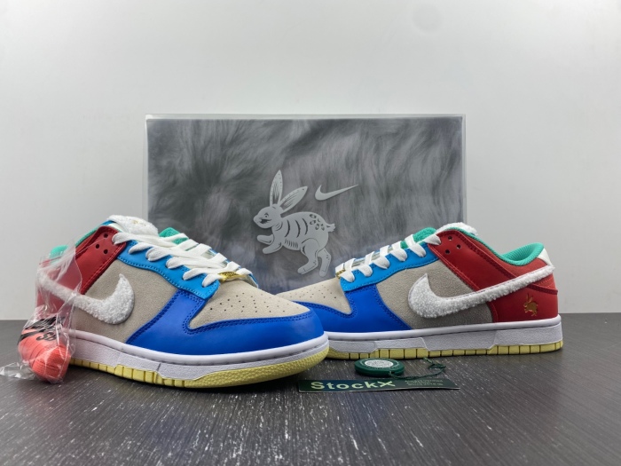 Dunk Low Retro PRM Year of the Rabbit Blue Orange Cream  FD4203-111
