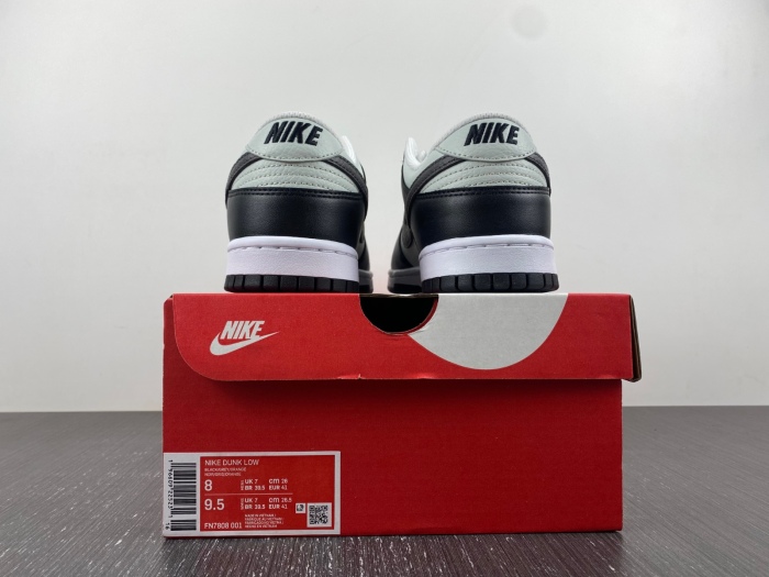 Dunk Low Grey Black Orange Mini Swoosh FN7808-001