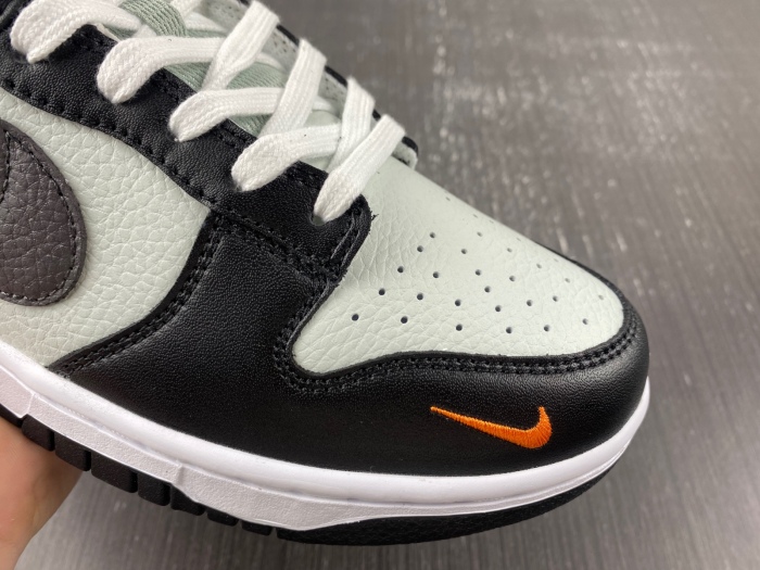 Dunk Low Grey Black Orange Mini Swoosh FN7808-001