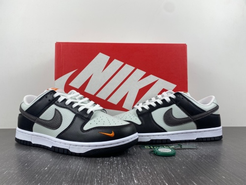 Dunk Low Grey Black Orange Mini Swoosh FN7808-001