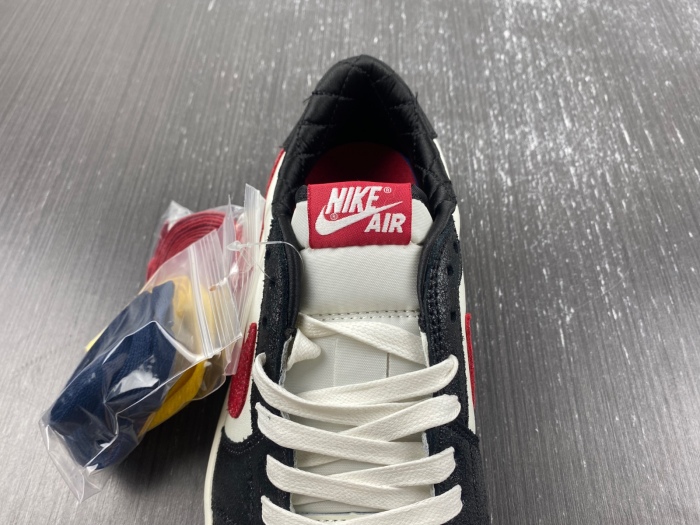 Air Jordan 1 Low Black Red Mini Swoosh DM7866-996