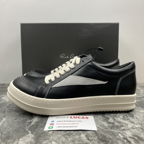 Men Women R*ick O*wens LOW Leather Top Sneaker KK221230-8