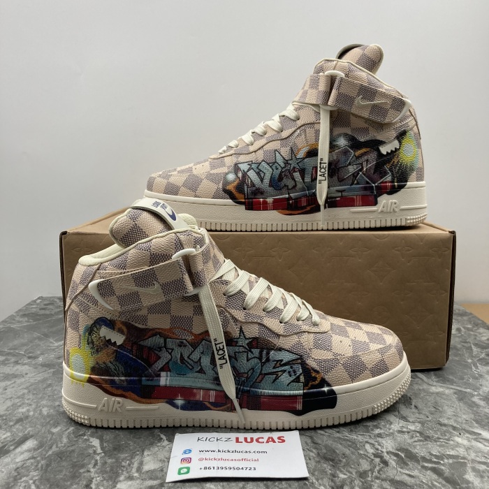 L*V Air Force 1 Mid By Virgil Abloh Graffiti