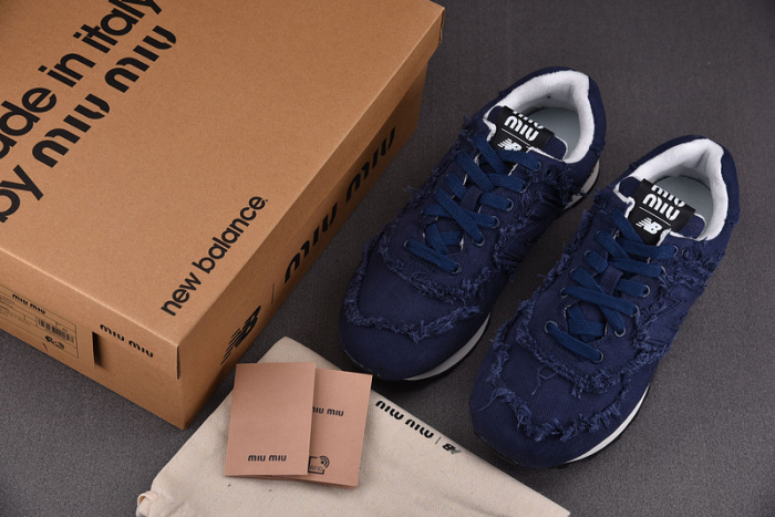 New Balance 574 M*iu M*iu Denim Royal Blue