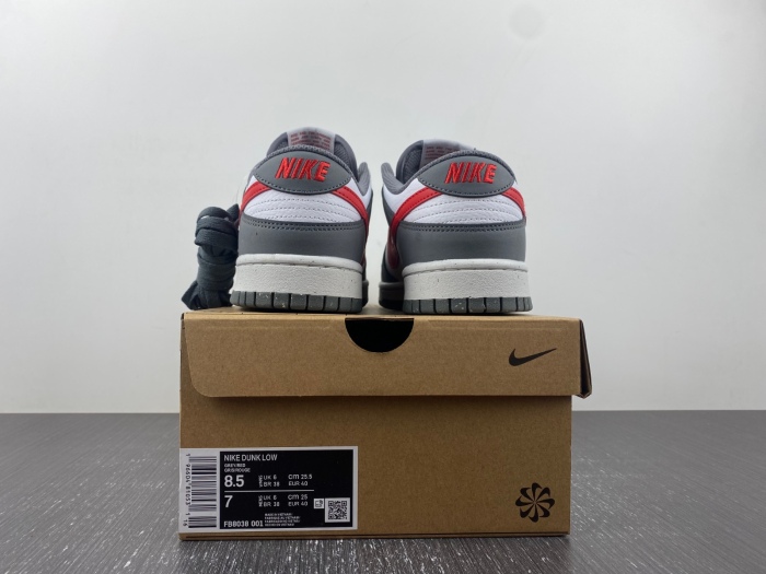 Dunk Low Next Nature Smoke Grey Light Crimson  FB8038-001