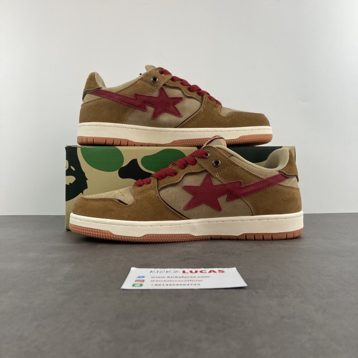A Bathing Ape Sk8 Sta Wheat Red