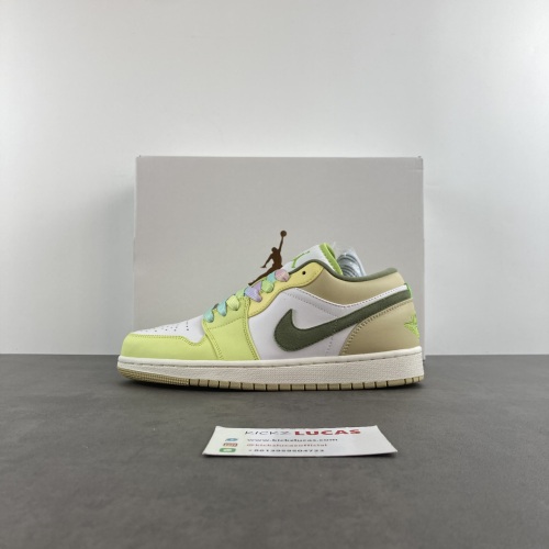 Air Jordan 1 Low Sail White Oil Green  FD9906-131