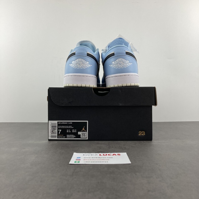 Air Jordan 1 Low Ice Blue Black 554723-401