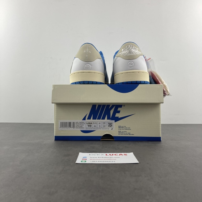 Air Jordan 1 Low Travis Scott White Blue CQ4277-212