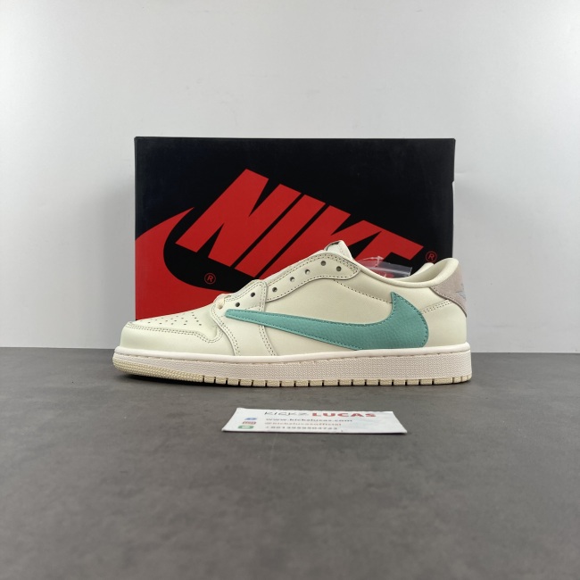 Travis Scott x Air Jordan 1 Tiffany Low Cream White