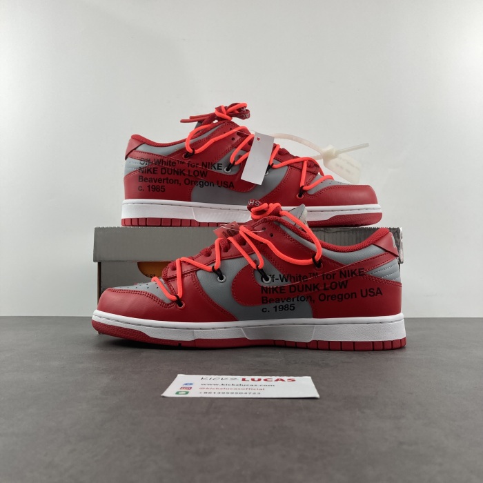 Dunk Low Off-White University Red  CT0856-600