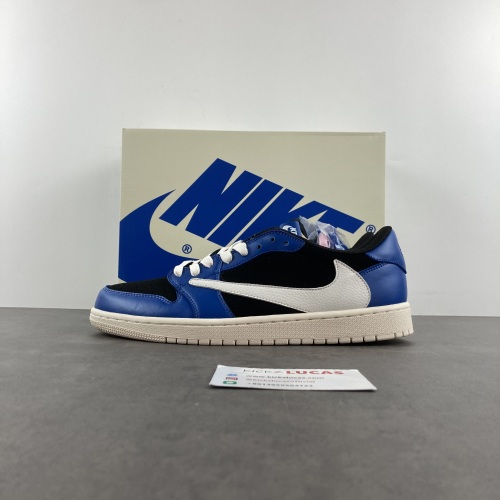 Air Jordan 1 Low Travis Scott Blue KRAZ Custom Make