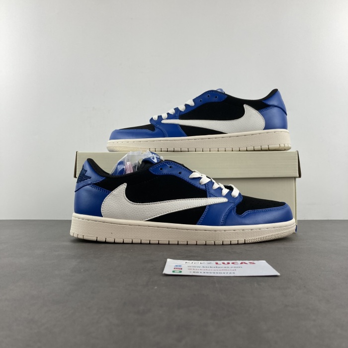Air Jordan 1 Low Travis Scott Blue KRAZ Custom Make