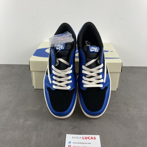 Air Jordan 1 Low Travis Scott Blue KRAZ Custom Make