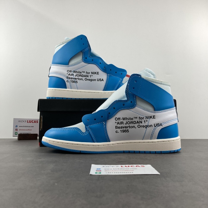 Air Jordan 1 Retro High Off-White University Blue  AQ0818-148