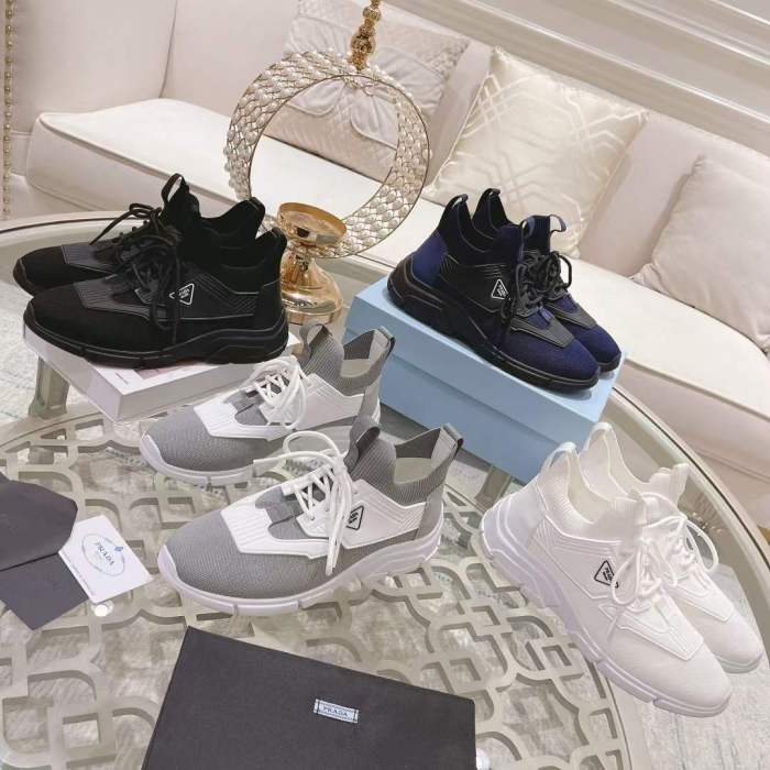 Men and Women P*rada Top Sneakers Low CL 20230825-18