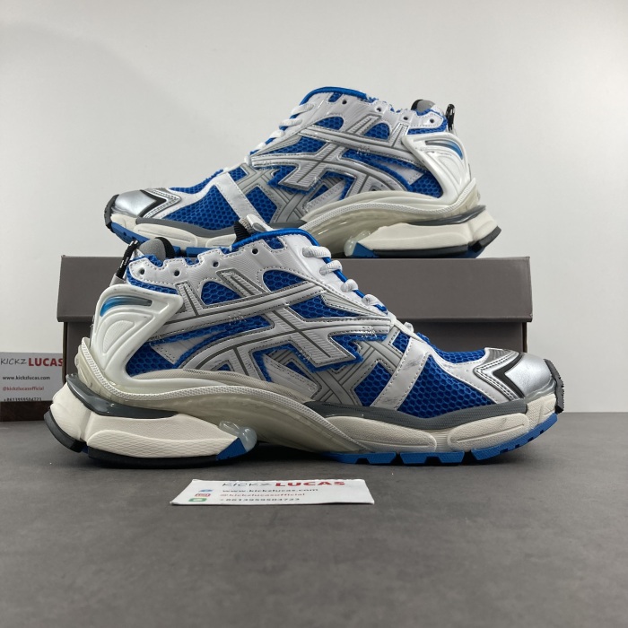 Men Women B*lenciaga Runner Blue Grey MK220927-1
