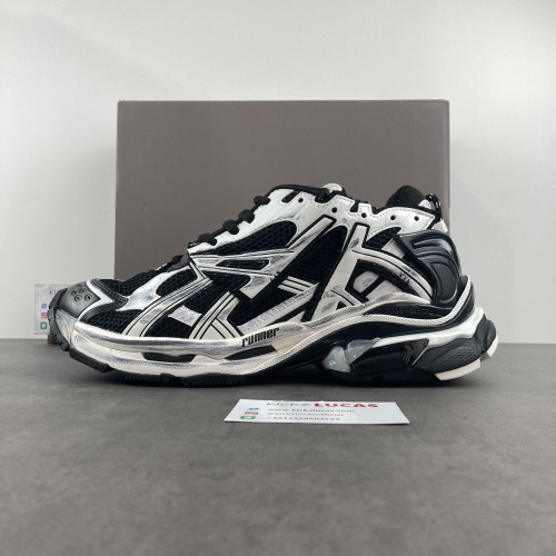 Men Women B*lenciaga Runner White Black White MK220927-4