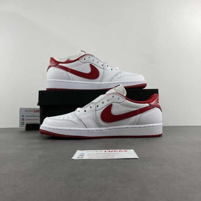 Air Jordan 1 Retro Low White Varsity Red  705329-101