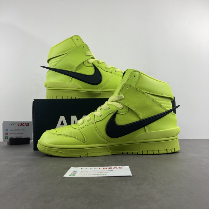 【Free shipping】Dunk High AMBUSH Flash Lime CU7544-300