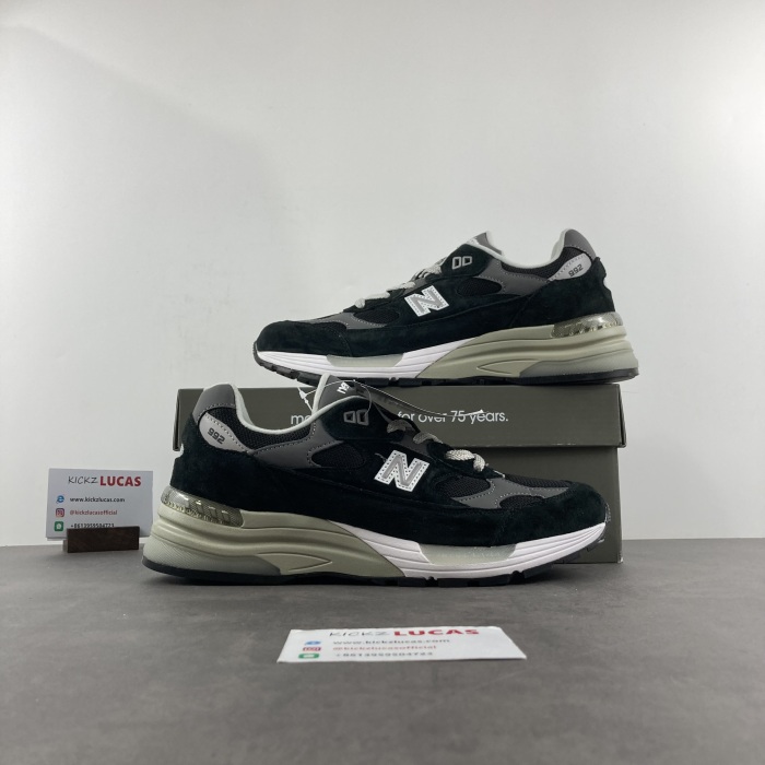 New Balance 992 Black Grey Suede  M992EB