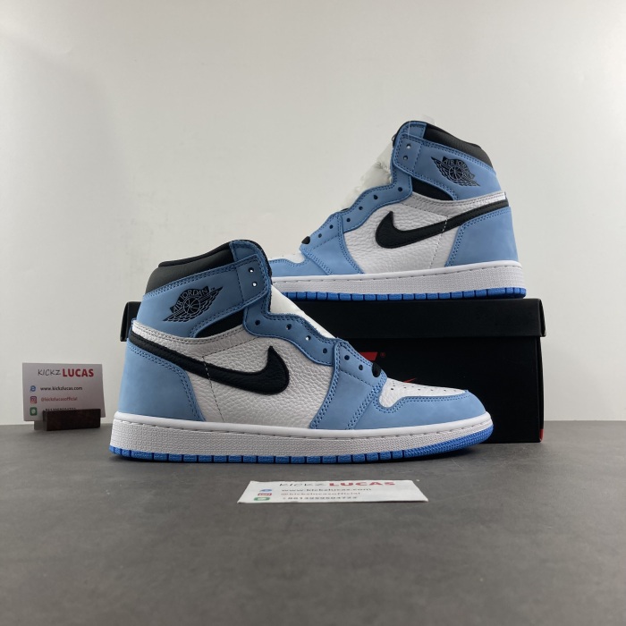 Air Jordan 1 Retro High White University Blue black 555088-134