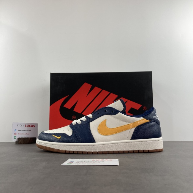 Air Jordan 1 Low Navy Blue Mini Swoosh CZ0790-407