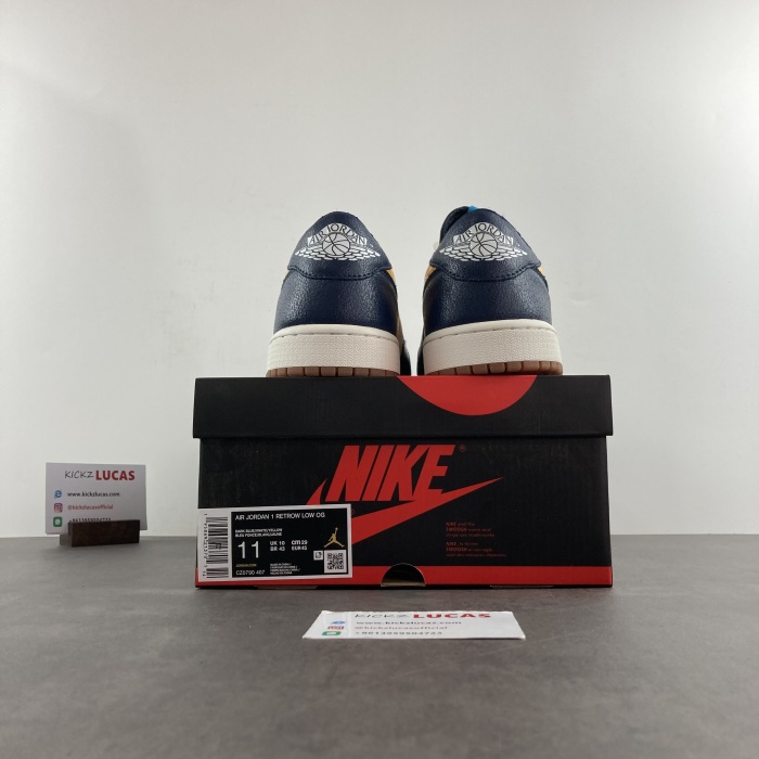 Air Jordan 1 Low Navy Blue Mini Swoosh CZ0790-407