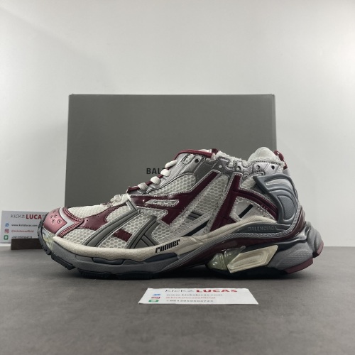 Men Women B*lenciaga Runner Burgundy MK220927-2