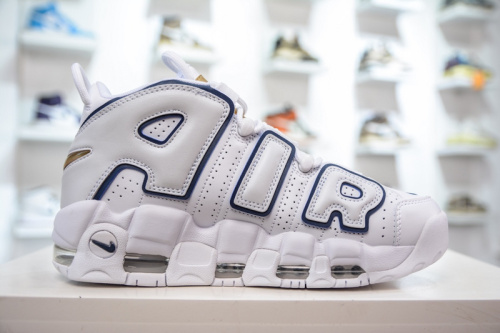 Air More Uptempo White Midnight Navy 415082-109