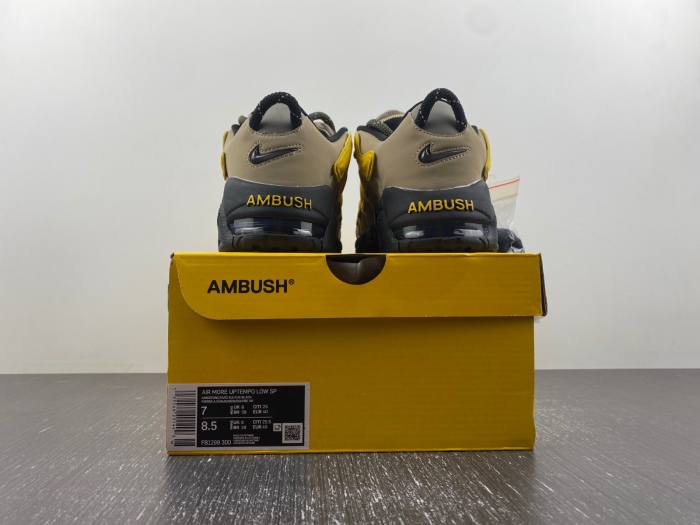 Air More Uptempo Low AMBUSH Vivid Sulfur Limestone FB1299-200