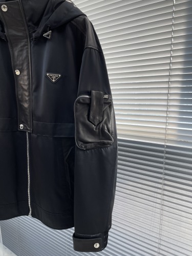P*rada Leather Jacket Top Quality AZ 20231019-32