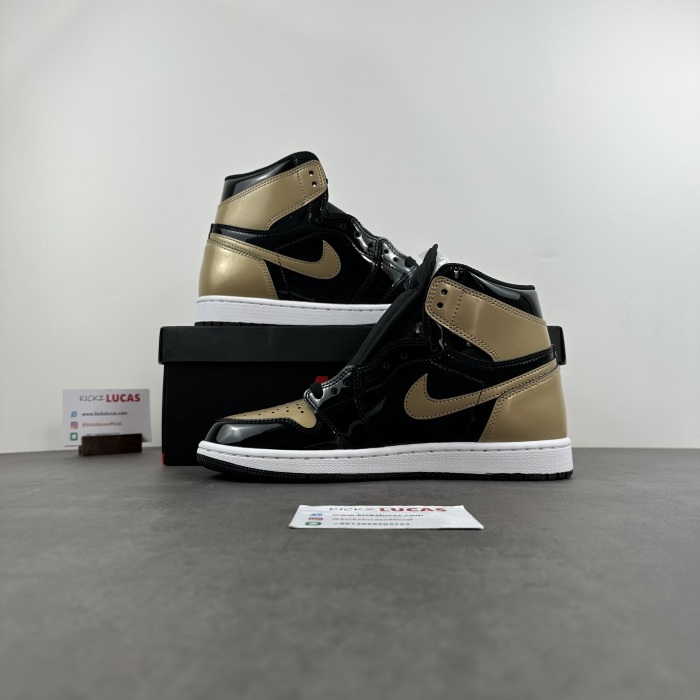 Air Jordan 1 Retro High NRG Patent Gold Toe  861428-007