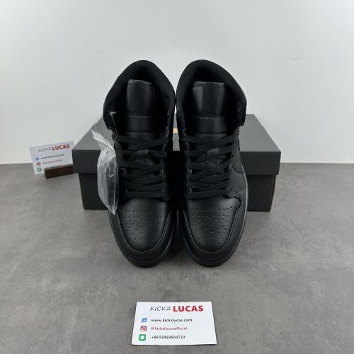 Air Jordan 1 Mid Triple Black  554724-093