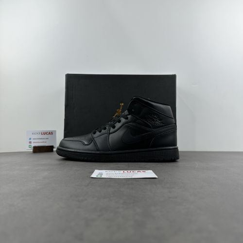 Air Jordan 1 Mid Triple Black  554724-093