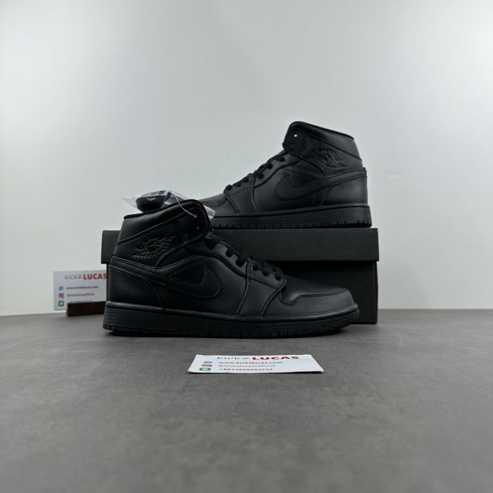 Air Jordan 1 Mid Triple Black  554724-093