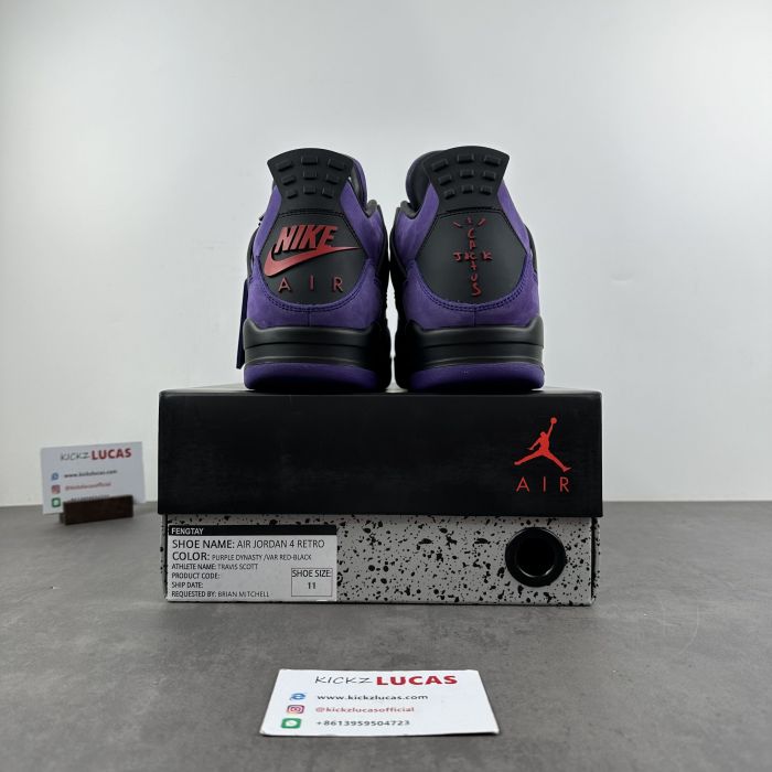 Air Jordan 4 Retro Travis Scott Purple (Friends and Family) 766296 LN4