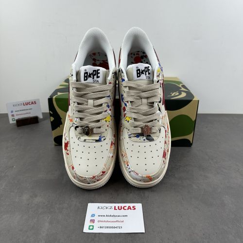 A Bathing Ape Bape Sta Paint Beige  001FW12010091