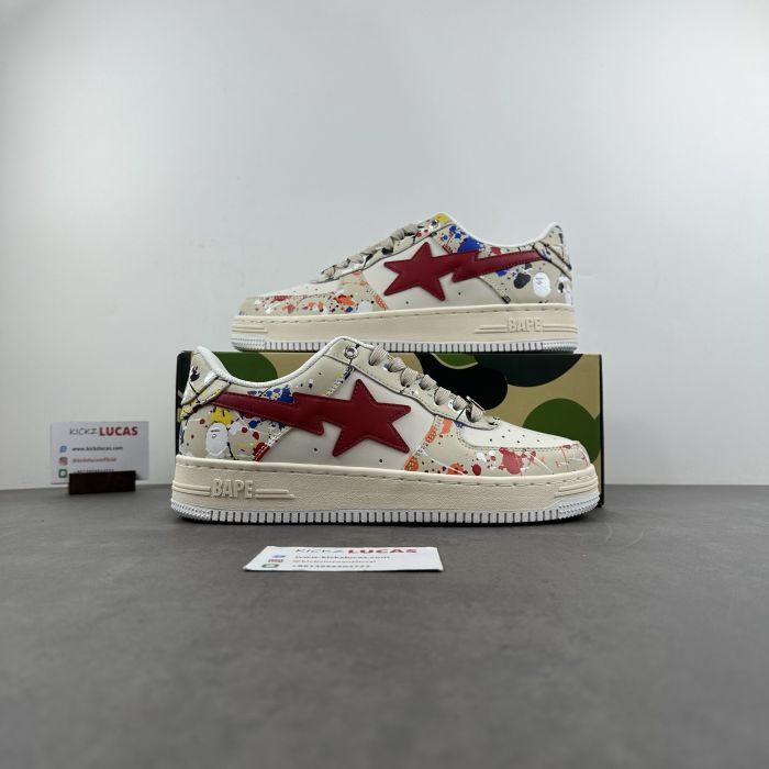 A Bathing Ape Bape Sta Paint Beige  001FW12010091