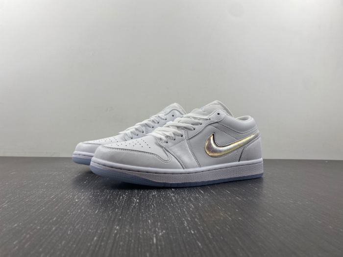 Air Jordan 1 Low Sliver Swoosh FQ9112-100
