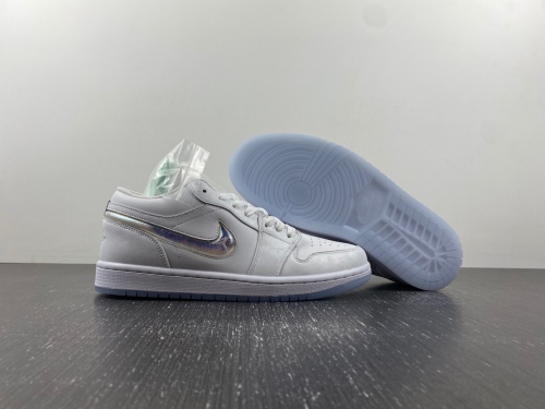 Air Jordan 1 Low Sliver Swoosh FQ9112-100