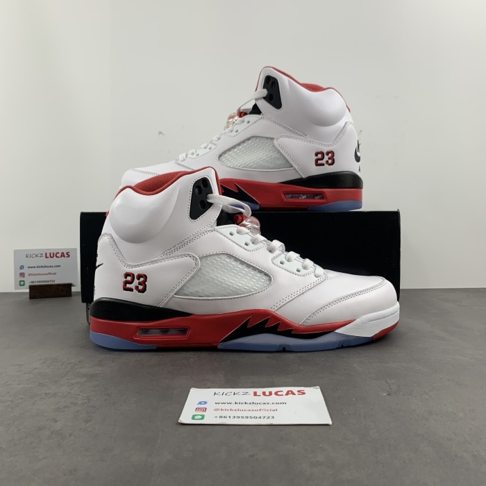 Air Jordan 5 Retro Fire Red Black Tongue  136027-120