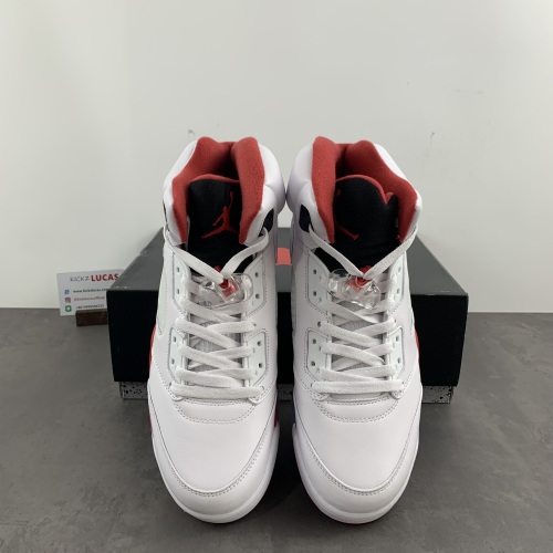 Air Jordan 5 Retro Fire Red Black Tongue  136027-120
