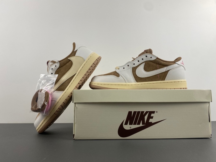 Air Jordan 1 Travis Scott White khaki DM7866-106