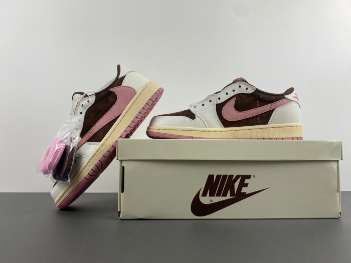 Air Jordan 1 Travis Scott Coffee Pink DZ4137 -206