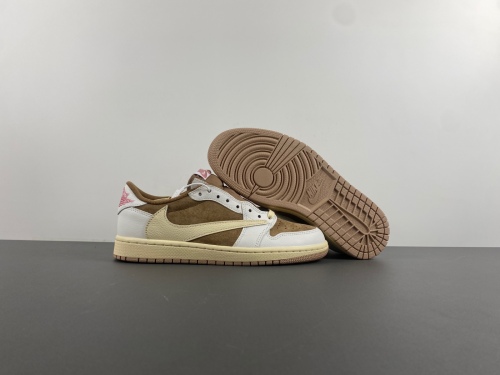 Air Jordan 1 Travis Scott White khaki DM7866-106