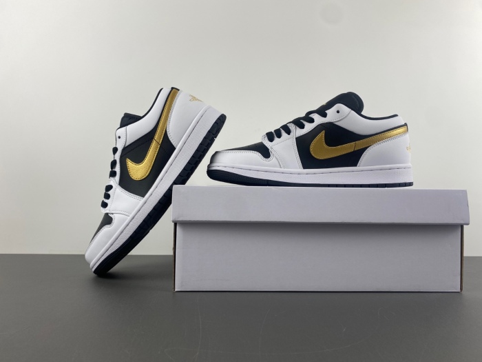 Air Jordan 1 Low White Gold Swoosh CZ0775-133