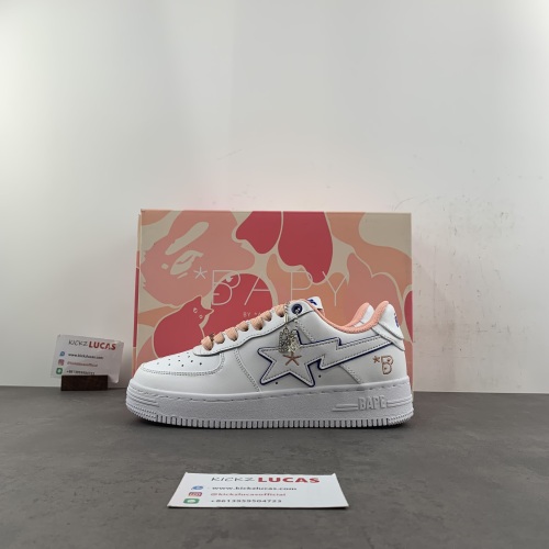 A Bathing Ape Bape Sta BAPY White Pink BPYSNSN0061C
