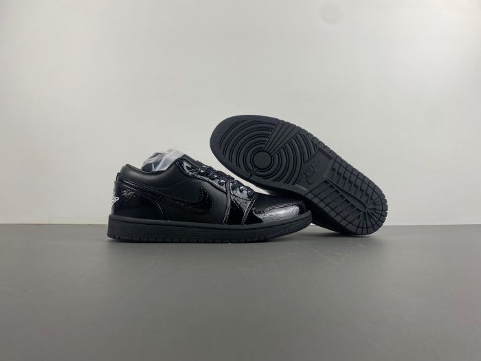 Air Jordan 1 Low SE Patent Elephant Black HJ7743-010