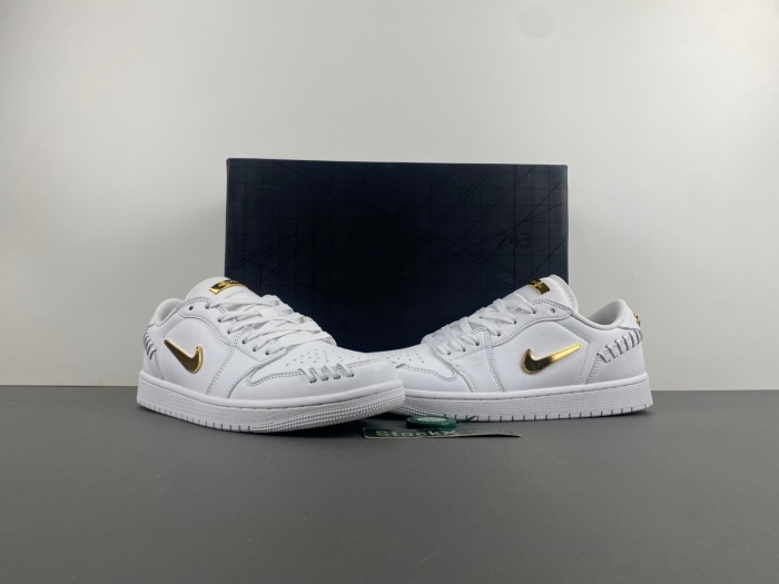 Air Jordan 1 Low Method of Make Sail Metallic Gold  FN5032-100